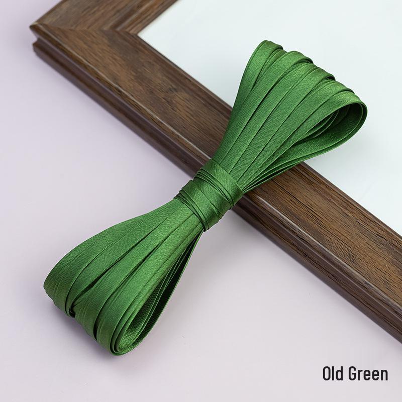 Hengmeihe Satin Cheongsam Paspelband - 0,6 cm Bügelfreie Saumeinfassung für Bekleidungszubehör