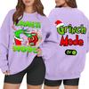 Women's Casual Fashion Long Sleeve Christmas Printed Round Neck Sweatshirt Top