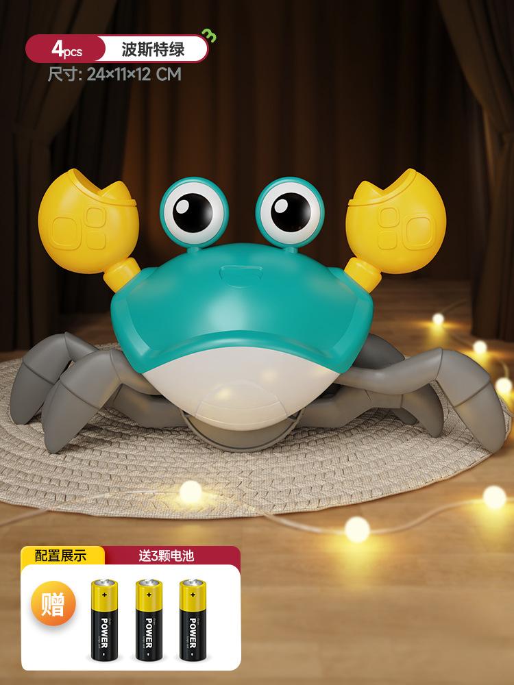 Electric Induction Crab Automatic Obstacle Avoidance 0-1 Year Old Baby Learning To Climb Toy Sound And Light Usb Charging Escape Crab