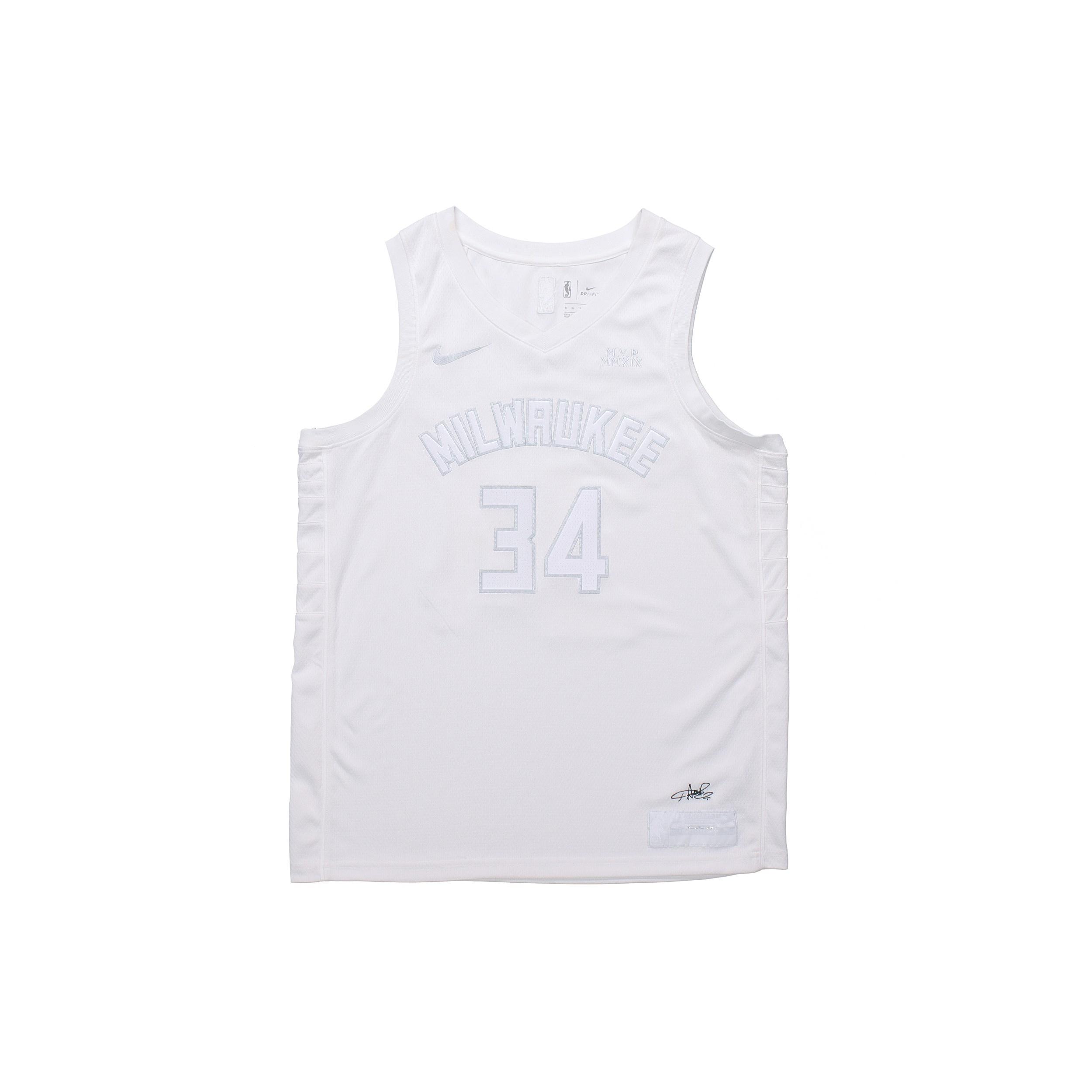 Nike NBA SW20 Milwaukee Bucks MVP 34 ANTETOKOUNMPO G Swingman Jersey White Men s CT4209-100 M