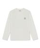 Emelbi Basic Small Logo Semi-Oversized Long Sleeve T-Shirt Ny (Ivory)