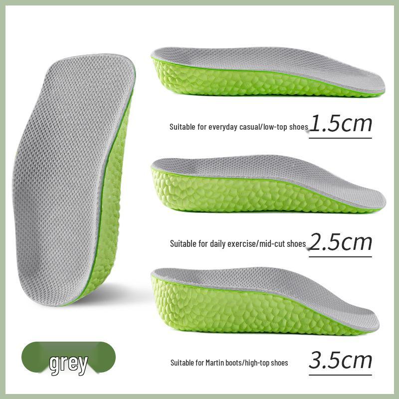 Unisex 7-Point Arch Support Invisible Height-Increasing Sweat-Wicking Insoles for Flat Feet