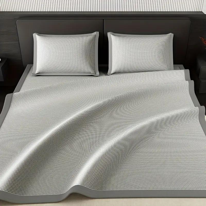 Set di coprimaterasso in tessuto a fibra fresca e scivolosa di lusso, Tappetino fresco traspirante morbido comfort estivo con lunga durat… Altro