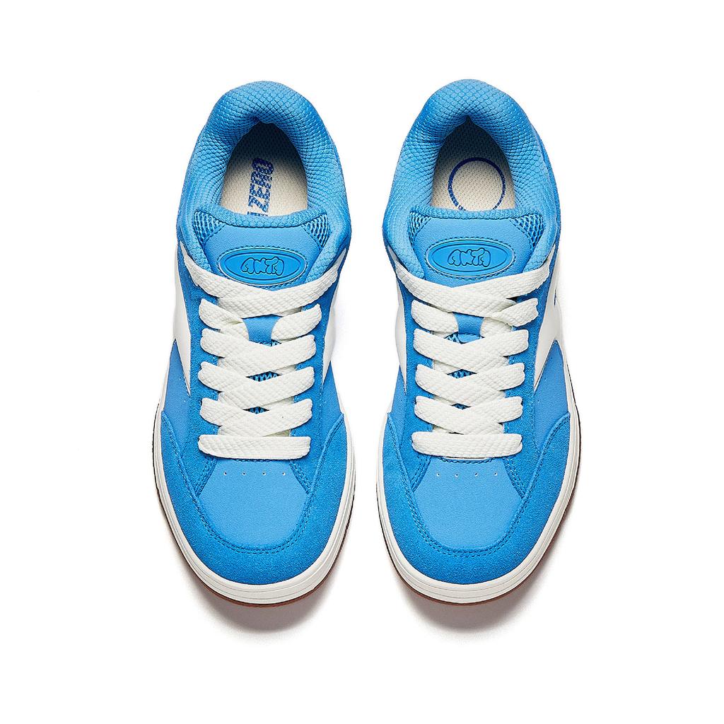 Anta Micro Bread Retro American Versatile Simple Fashion Durable Lightweight Low-Top Skate Shoes Women Sneakers Blue White 922548007-3