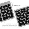 Russland/Spanien Schlanke Drahtlose Bluetooth-Tastatur für Tablet Laptop Smartphone iPad Wiederaufladbare Drahtlose Tastatur mit Ziffernschlüssel