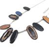 NOA [J2155] - Designer Necklace 'Coloring' Blue Brown