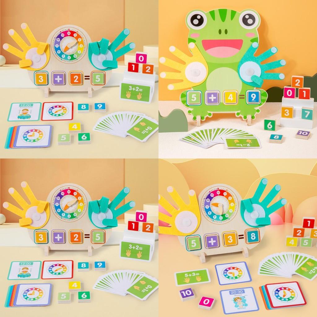 Childrens Wooden Educational Clock Learning Toy For Early Math Skills Development