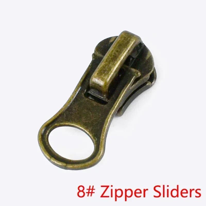 5/10/20Pcs 3# 5# 8# Zipper Slider for Metal Zippers Tapes Decorative Zips Head Pull Repair Kits DIY Garment Sewing Accessories