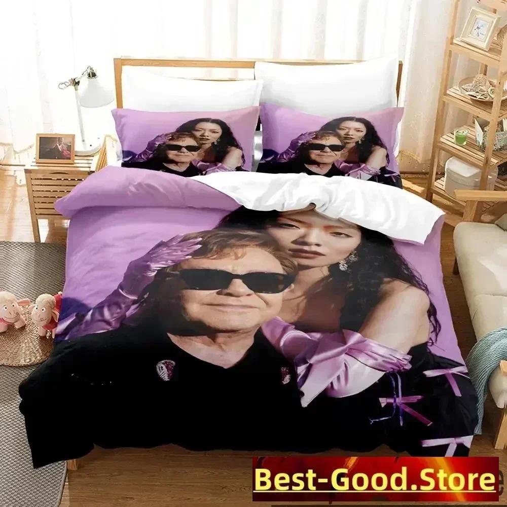 3D Print Rina Sawayama Singer Bedding Set Printed Bed Set With Pillowcase Bed Duvet Cover Soft Queen King Size Bedclothes Home