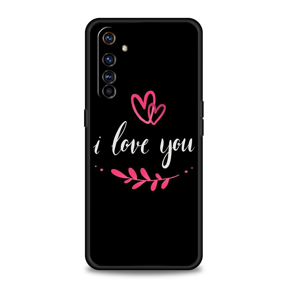 Ich liebe dich Rosa Herz Handyhülle Für Realme 12 11 10 9 8 5G 7 6 GT5 GT3 GT2 Pro Plus C21 C11 C25 C35 GT Neo 2 3 3T 5 Weiche Hülle