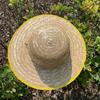 Cappello a visiera con tesa larga per bambina bambino unisex uncinetto paglia naturale cappello da contadino per bambini cappello Panama cappello a visiera per bambini