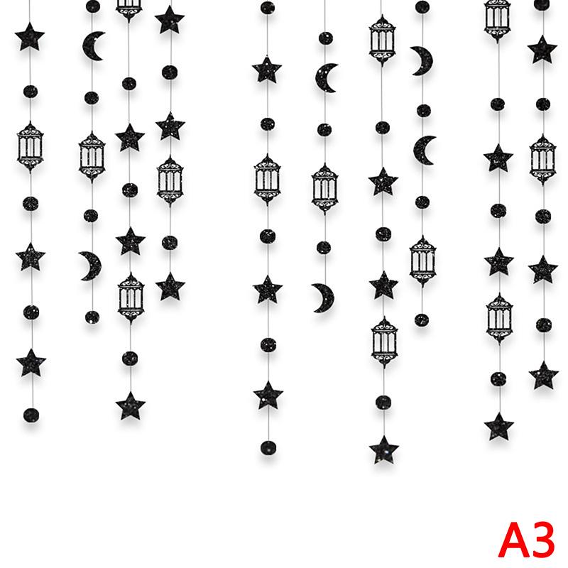 DIY Heimdeko Eid Mubarak Banner Ornamente Ramadan Kareem Hängegirlande Islam Muslim Hängender Streamer Zugflagge