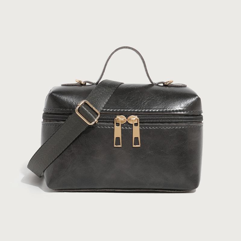 Women's Bag New Storage Portable Cosmetic Bag Fashionable Solid Color Simple Shoulder Bag