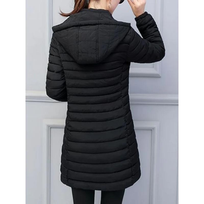 Damen Steppmäntel Winter Lange Jacke Parka Leicht Kapuze Wärme Oberbekleidung Trendige Büro-Lady Beliebte Kleidung