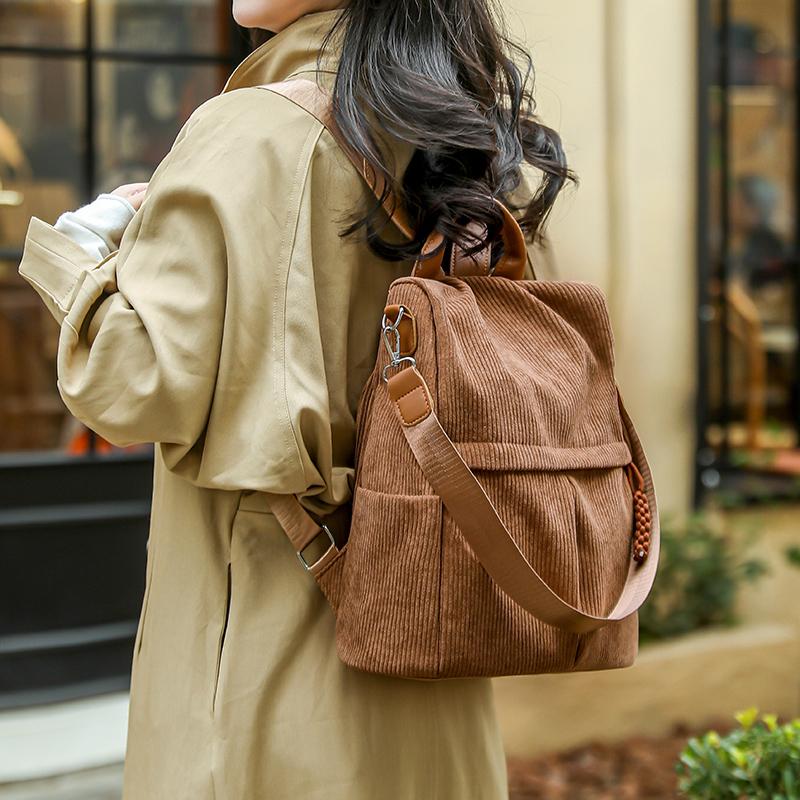 Cordrucksack Schultasche für Studenten Outdoor Rucksack mit großer Kapazität