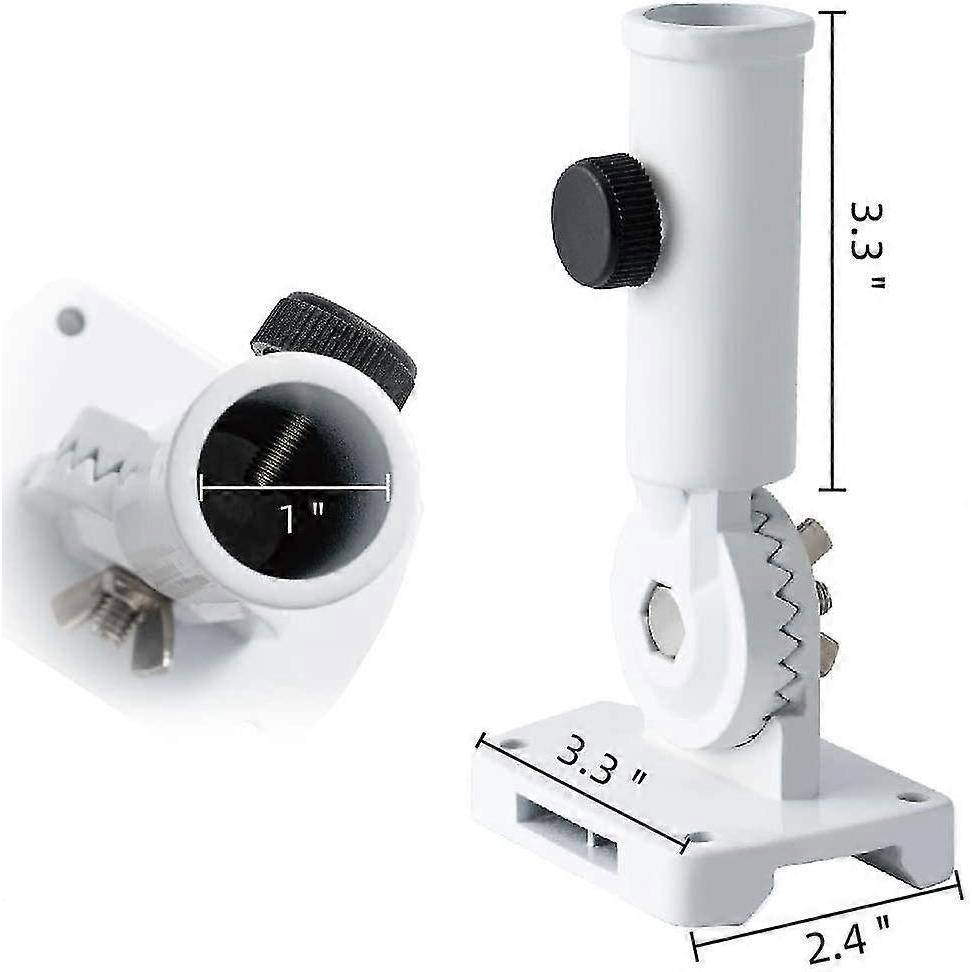 Flag Pole Holder Flagpole Bracket, Multi-position Mounting Bracket With Hardwares, Premium Alum - DD