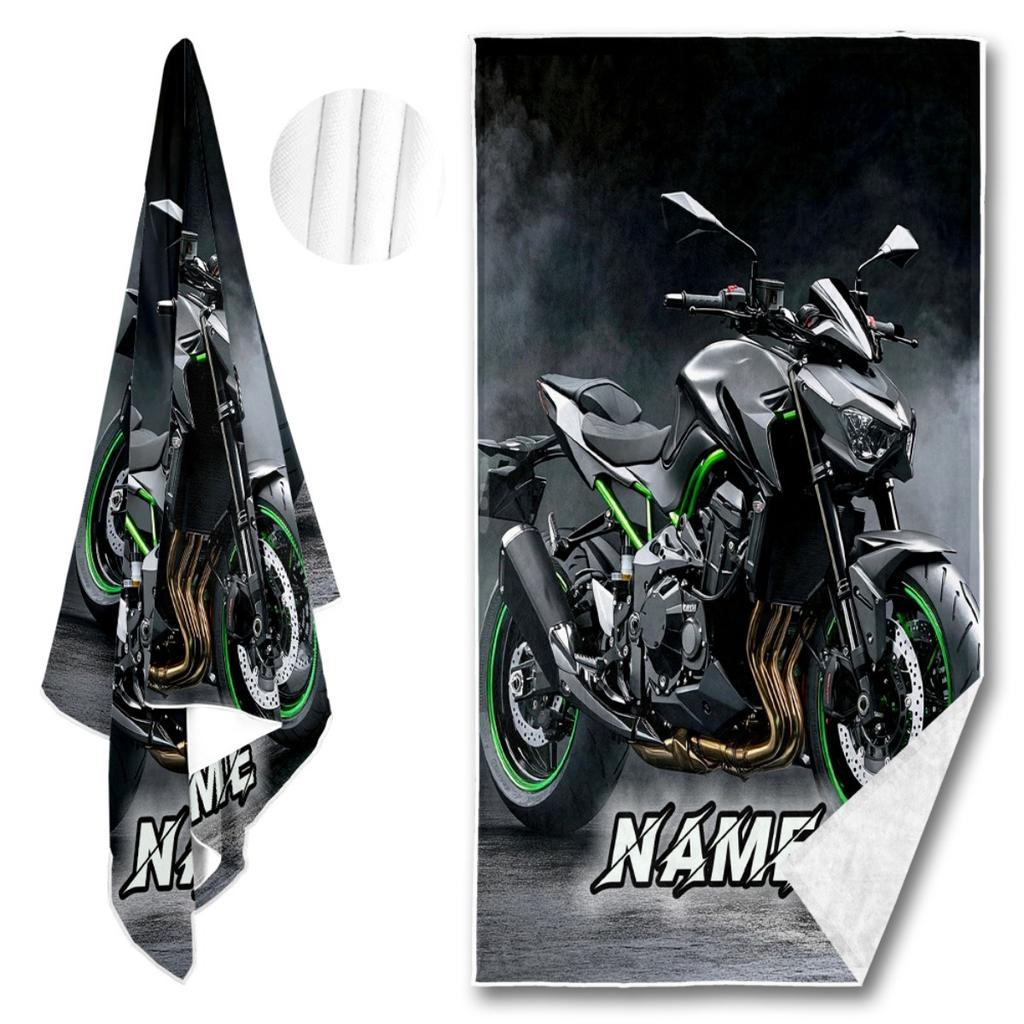 Individuelles Motorrad Strandtuch Personalisierter Name Sportmotorrad Mikrofaser Badetücher Weich Schnelltrocknend Schwimmbad Liegestuhl