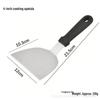 Stainless Steel Beveled Edge Wood Handle Teppanyaki and Pancake Spatula