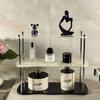 Removable Acrylic Tabletop Rack- Stylish Modern Design for Organizing Cup and Perfumes, Makeup Display Stand Desktop Organizer