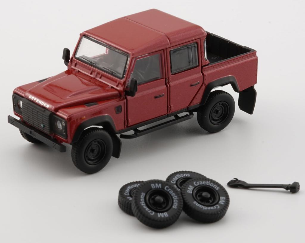 Creations Land Rover Defender 110 16 Pickup Orange Scale 64B0267 B-M (RHD) 1/64