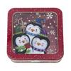 Festive Metal Storage Containers with Lids and Transparent Panels for Treats and Seasonal Gifts