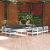 Salon de jardin 14 pcs avec coussins  bois de pin solide