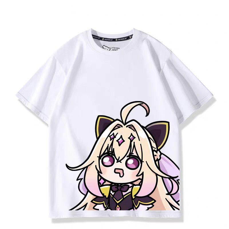 Anime Star Detective Precure  Cosplay Printed Short Sleeves TShirt Casual Tee Fashion Shirts In Summer Birthday Gifts