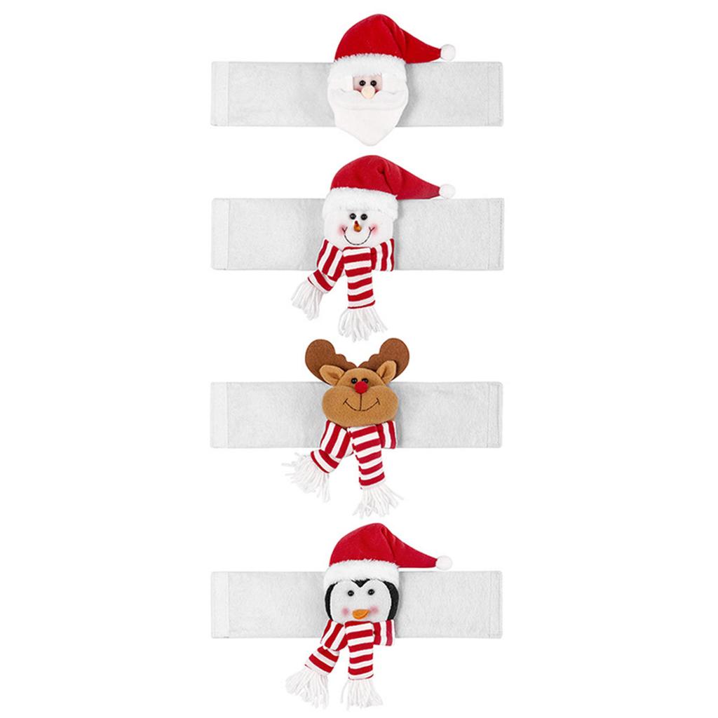 Christmas Plush Cloth Curtain Buckle Cute Cartoon Santa Claus Snowman Elk Curtain Tieback Holders Xmas Ornaments Decor