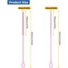 YOTIME Silicone Straw Cleaner Brush, 2Pcs Reble Straw Brush Extra Long for Cleaning Tumbler with Handle and Glass Metal Smoothie Straws, Non-slip