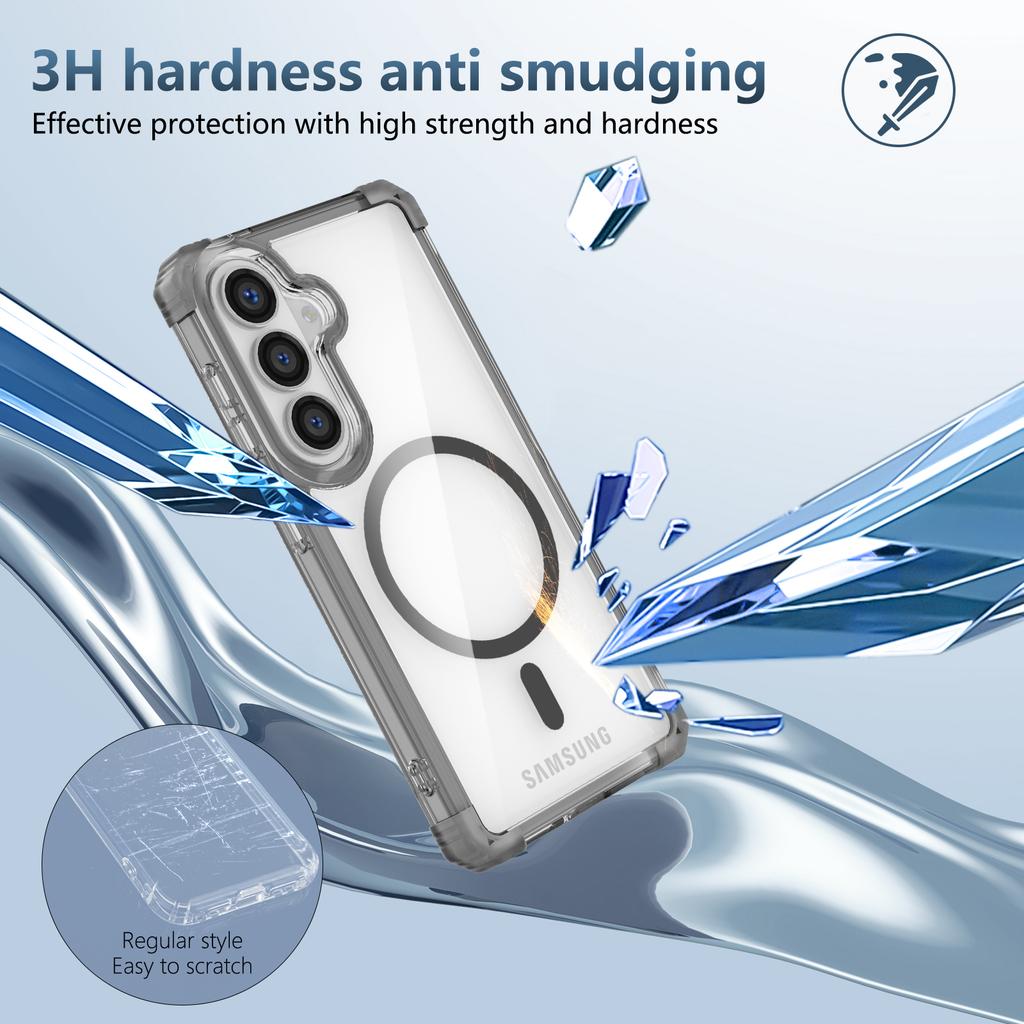 Anti-Knock Air Bag Protection Magnetic Case for Samsung Galaxy S26 Ultra 5G S25 Plus S24 S23 FE S22 Ultra S 26 25 Clear Cover