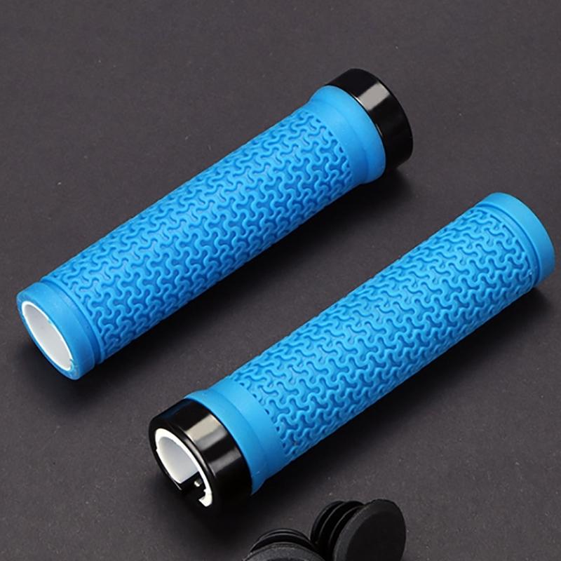 Bicycles Handle Bar Grips with Non-Slip Locking Rings Fit 22.2mm Bike Handlebar