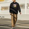 Li-Ning X Star Wars Co-Branded Sport Lifestyle Series Cartoon Pattern Letter Print Loose Pullover Hoodie Unisex Hoodie Black AWDS589-1