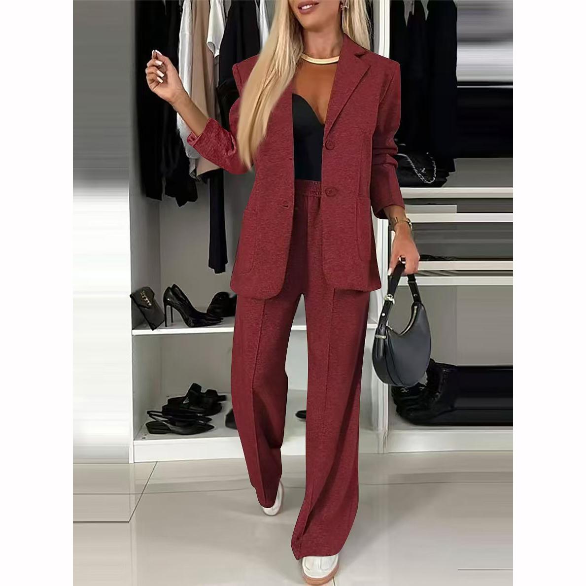 

Модный печатный повседневный костюм Женская одежда XL красный