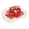 Christmas Cowboy Hat for Men and Women Western Style Cowgirl Hat Furry Trim