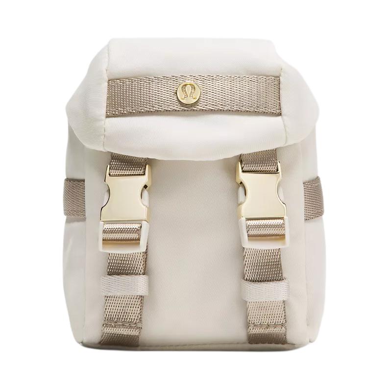 Lululemon Wunderlust Brand Logo Nylon Wallet Unisex Wallet Ivory Gold LU9CY9S-075059 Ivory with gold