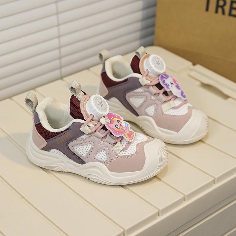 

Pony Baoli girls shoes autumn and winter new children s sports shoes medium and older girls shoes versatile buttons summer models 27 розовый