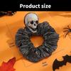 Faixa de Cabelo Caveira Punk para Meninas Adolescentes Laço de Cabelo Vintage Prendedor de Rabo de Cavalo Adereços de Halloween