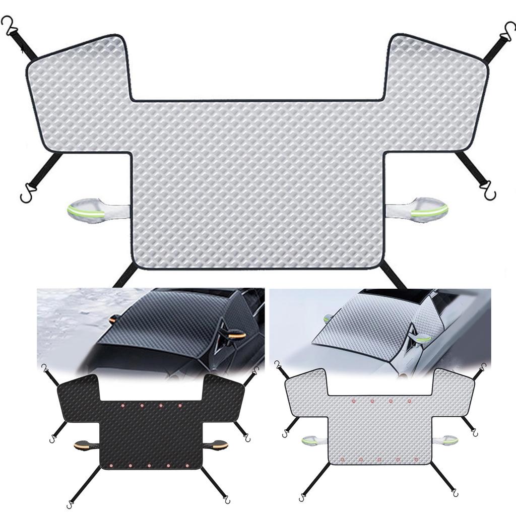 UGSHY Car Half Car Cover Sunshade, Windshield Hood Front Window All- Frostproof Car Cloth, Outdoor Foldable Protective Co