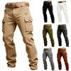 Pantalon cargo pour homme Coupe décontractée Pantalon multi-poches Tissu en coton Utilitaires Décontracté Jambe droite avec ceinture
