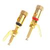 Amplifier Gold Plated Speaker Terminal Binding Posts DIY 1Pc Push Type Lengthen For Home Theater Components