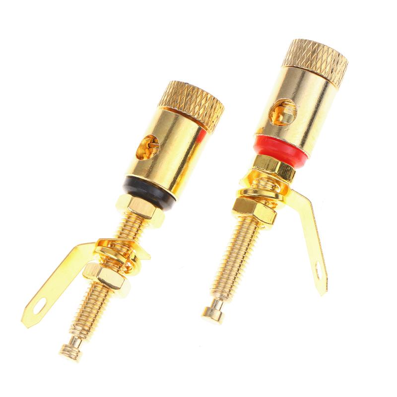 Amplifier Gold Plated Speaker Terminal Binding Posts DIY 1Pc Push Type Lengthen For Home Theater Components