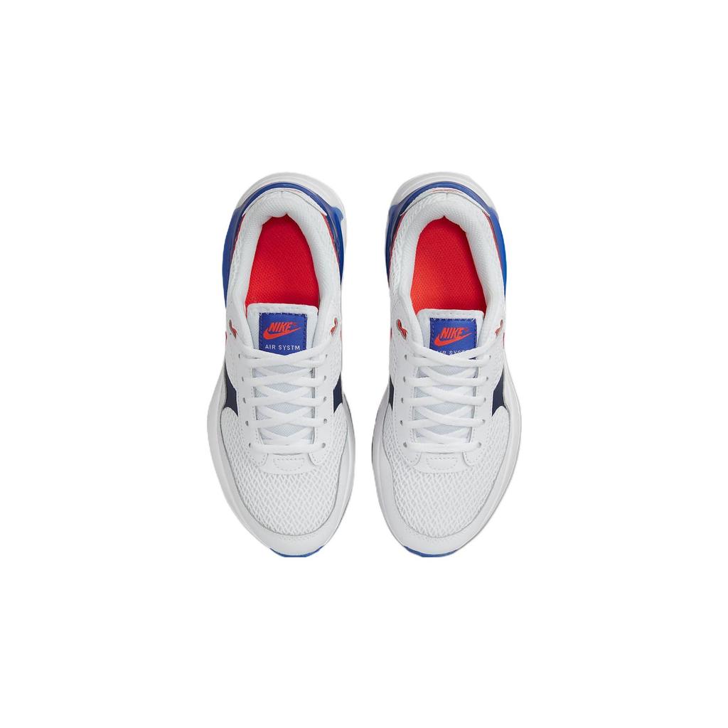 Nike Air Max SYSTM Leather Cushioning Abrasion Resistant Breathable Low Top Casual Shoes White Blue Unisex DQ0284-101