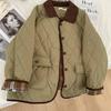 Women's Down Coats - Women Winter Coat Mid Length Velvet Collar Thickened Loose Casual Jacket Cotton Top