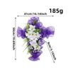 Home Decor Purple Door Easter Wreaths Hanging Festival Courtyard Front Door Fake Cross Wreath for Indoor Outdoor Wall Decoration
