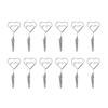 12pcs 2.8in Double Headed Memo Clip Metal Card Holder Wire Photo Clamp for Hanging Photo Display