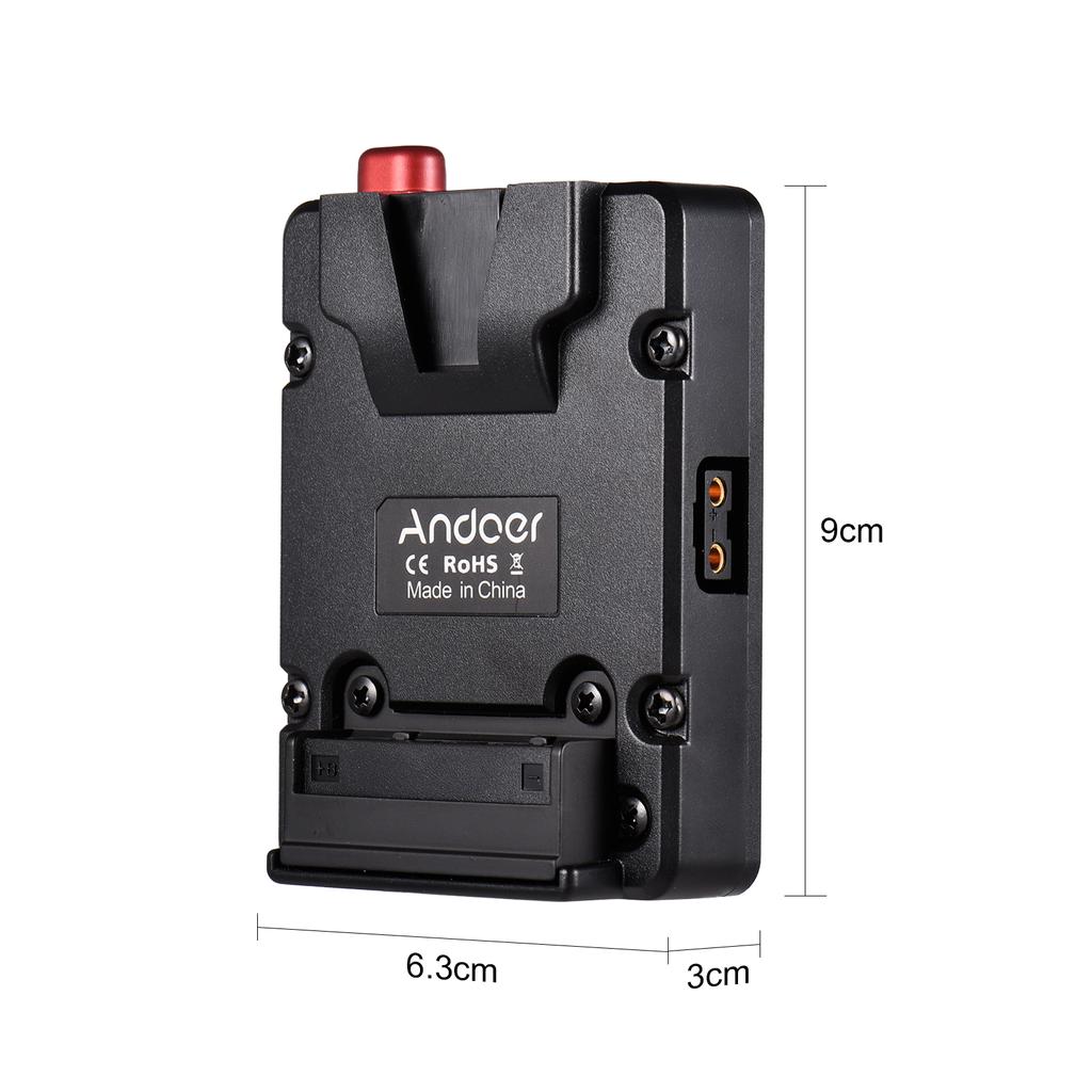 Andoer Mini Nano V-lock Upevňovací deska napájecího zdroje baterie Bateriová přezka se závěsem ve stylu U pro