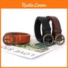 Waist Retro Minimalist Belt With Circular Buckle Design For Casual And Business