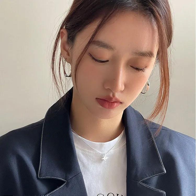 Cercei mari tip cerc răsucit în formă de U netedă pentru femei, cercuri, bijuterii de damă, cadou