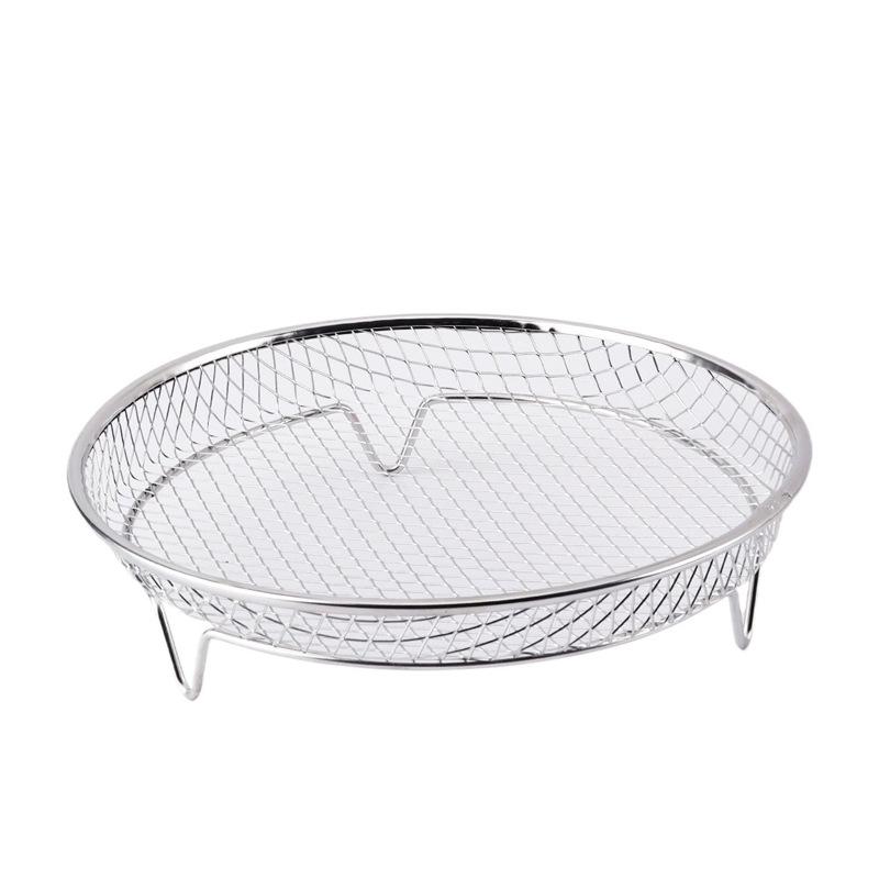 3-poziomowy stackowalny stojak do frytkownicy beztłuszczowej, stalowy stojak do gotowania do frytkownicy beztłuszczowej, wielowarstwowy stojak do dehydratora żywności z antypoślizgowymi nóżkami