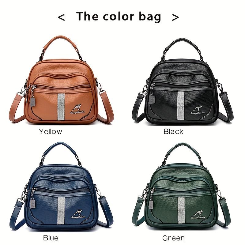 Dámský mini batoh a crossbody taška z PU, lehká, přeměnitelná kabelka s odnímatelným popruhem, mini cestovní taška